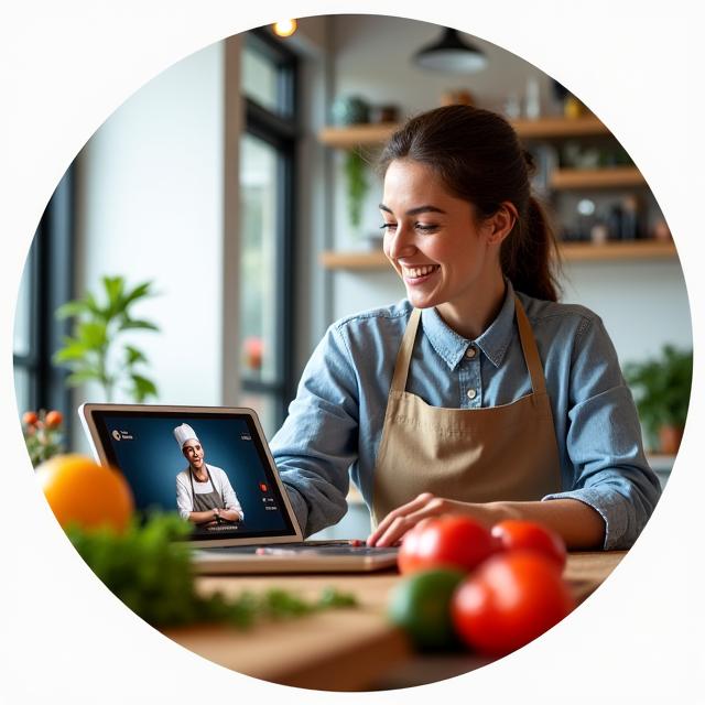 Clases de cocina online interactivas